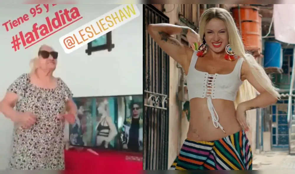 Abuela de 95 años conmueve a Leslie Shaw al bailar 'Faldita' [VIDEO]
