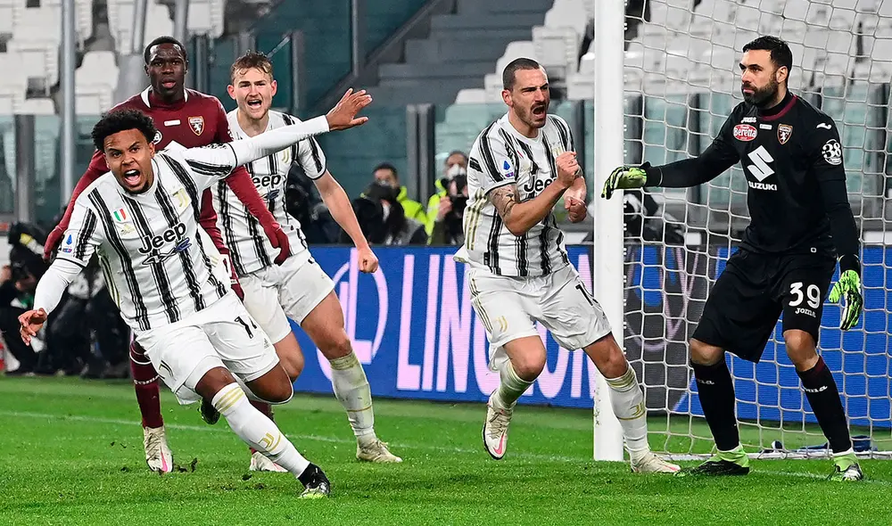Con esta victoria, Juventus suma 20 puntos ubicándose en el segundo lugar de la tabla de posiciones de la Serie A. Foto: AFP Con esta victoria, Juventus suma 20 puntos ubicándose en el segundo lugar de la tabla de posiciones de la Serie A. Foto: AFP