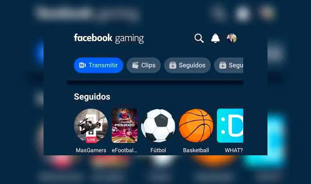 Botón para empezar a transmitir en Facebook Gaming. (Fotos: captura LR)