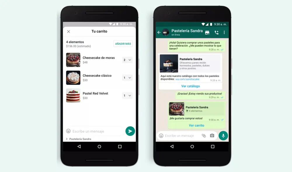 Antes de hacer tu pedido, podrás ver y editar tu carrito. Foto: WhatsApp