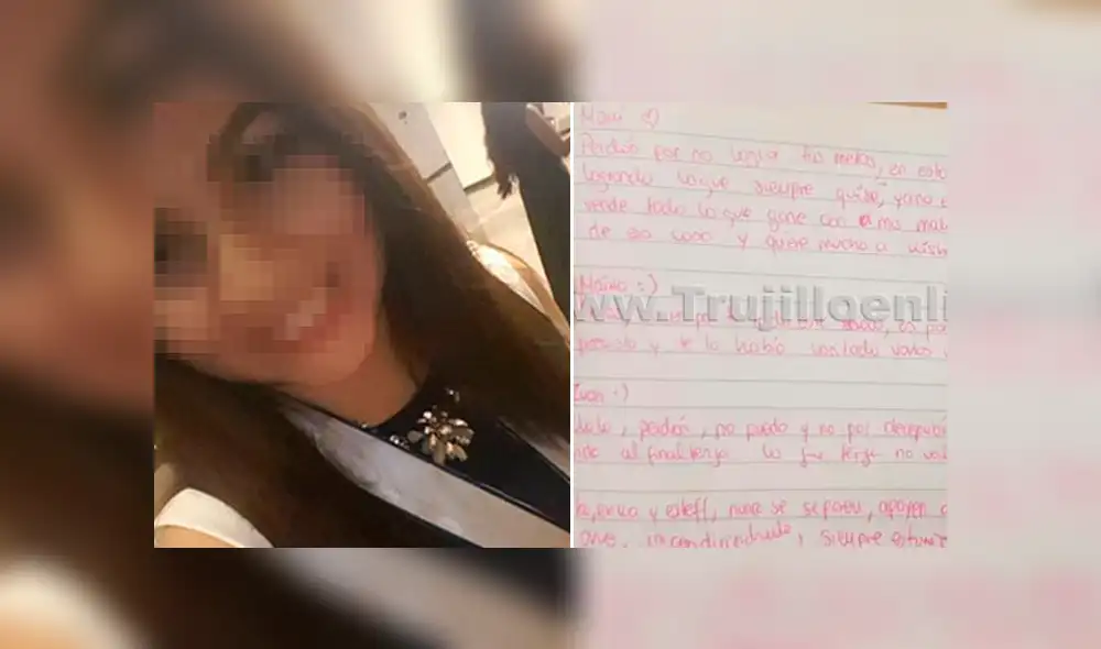 En Facebook, revelan carta de despedida de la joven que se suicidó en la UPAO de Trujillo 
