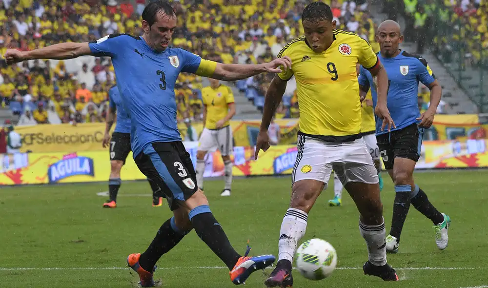 Colombia y Uruguay jugaron por última vez un partido oficial en el 2016. Foto: AFP Colombia y Uruguay jugaron por última vez un partido oficial en el 2016. Foto: AFP