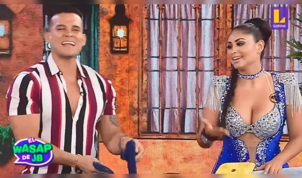 Christian Domínguez y Pamela Franco en Wasap de JB  Foto: captura