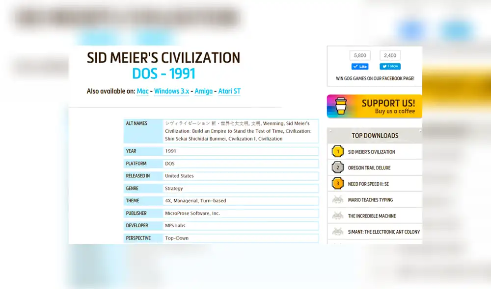 My abandonware es un portal que ofrece rápido acceso a videojuegos clásicos para PC.