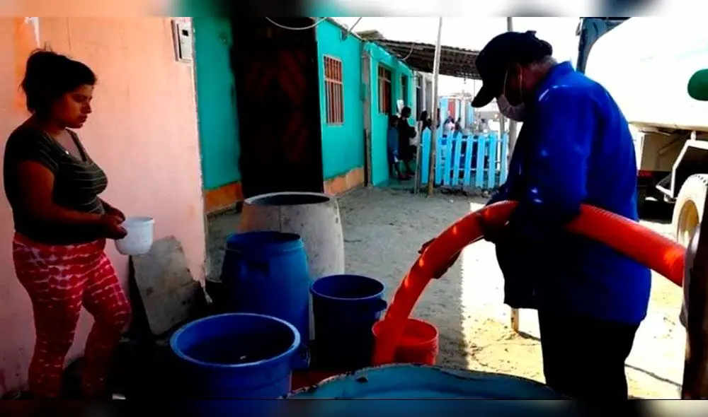 Moradores de Nuevo Chimbote se beneficiaron con el servicio de agua.