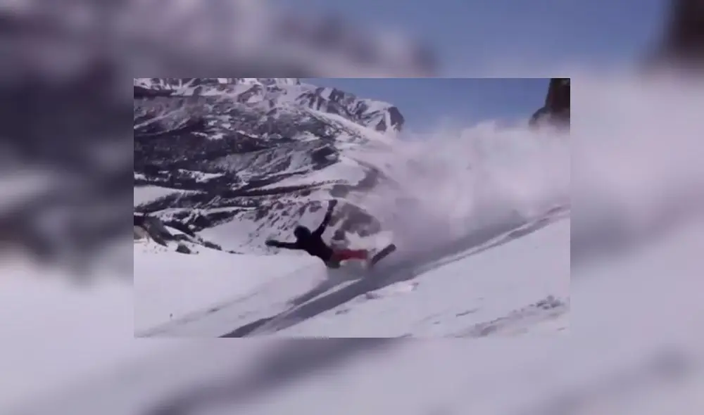 Instagram: Esquiadora sufre aparatosa caída al intentar bajar una montaña 