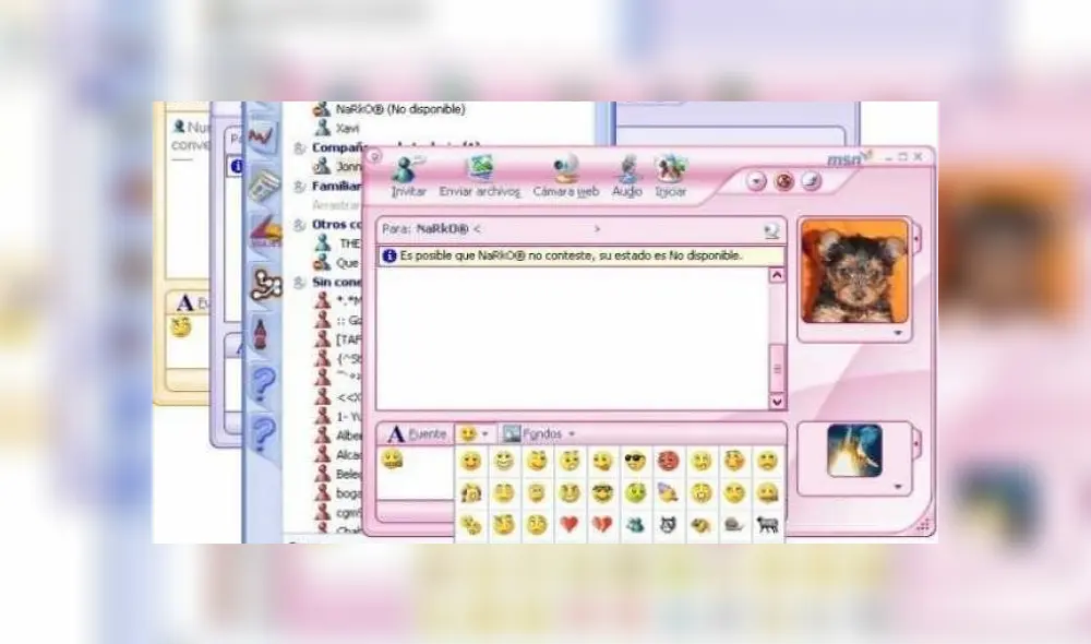 Desliza para ver cómo lucía MSN Messenger. Foto: Captura.