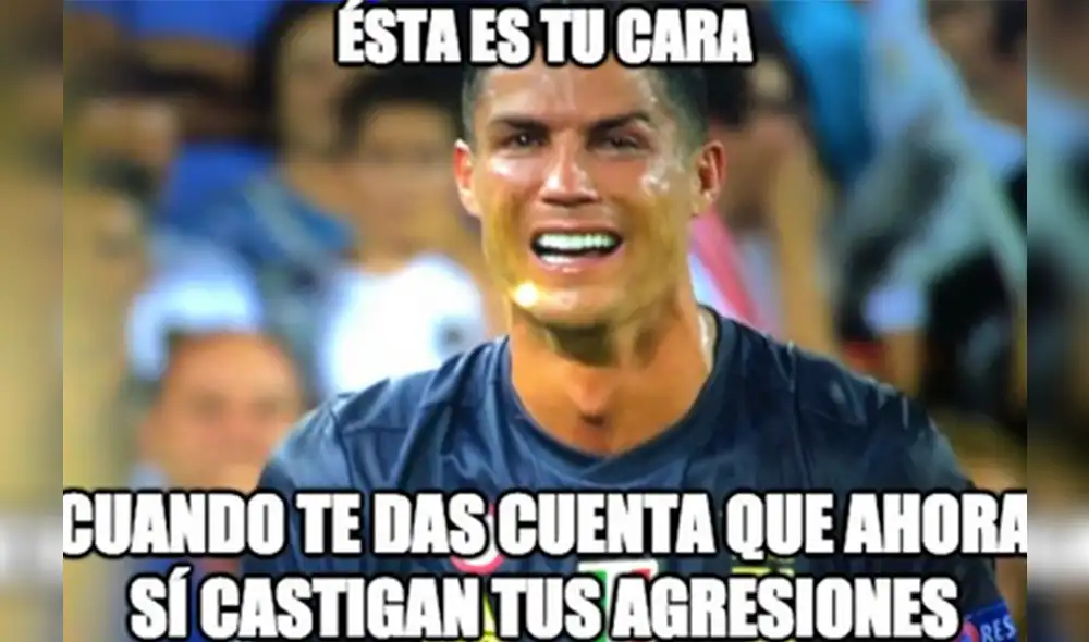 Vía Facebook, memes se burlan de Cristiano Ronaldo tras su expulsión [FOTOS]