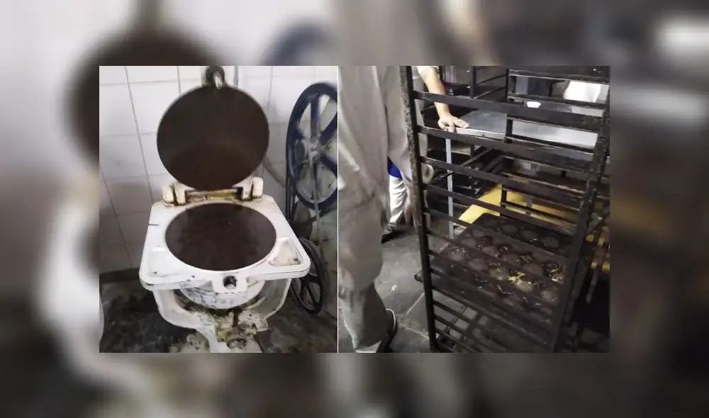 Los servicios higiénicos presentaban condiciones deplorables. Las bandejas para hornear no contaban con mantenimiento. Foto: Municipalidad de Surco.