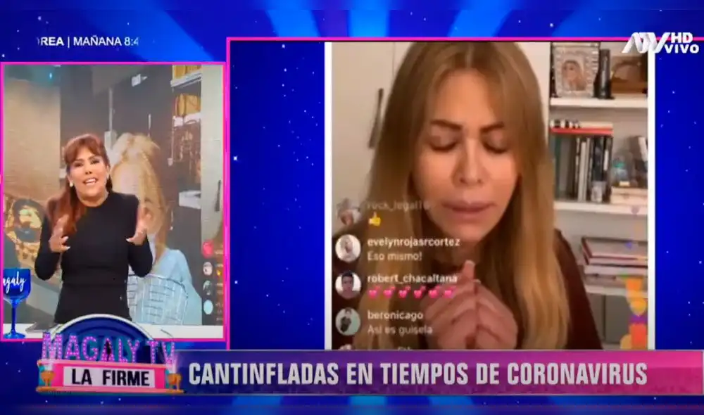 Magaly Medina hace sarcásticos comentarios sobre videos 'lives' de Gisela Valcárcel.