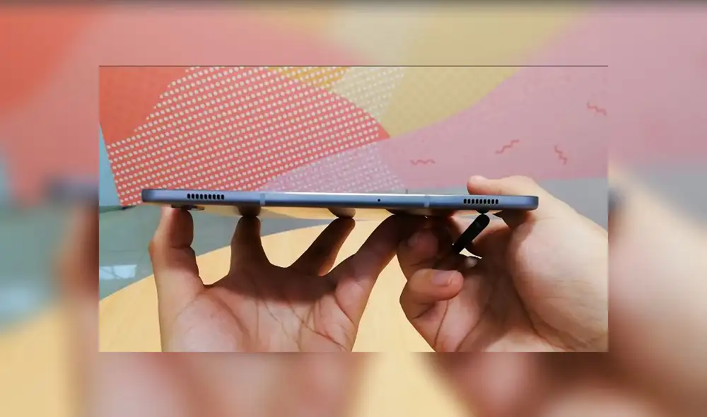 El Galaxy Tab S6 de Samsung tiene cuatro altavoces AKG para una mejor experiencia de sonido. Foto: Daniel Robles