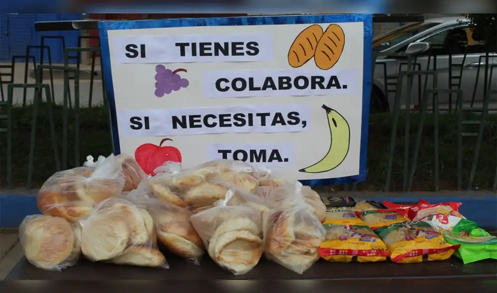 La persona que necesitaba podía recoger alguno de los alimentos. La persona que necesitaba podía recoger alguno de los alimentos.