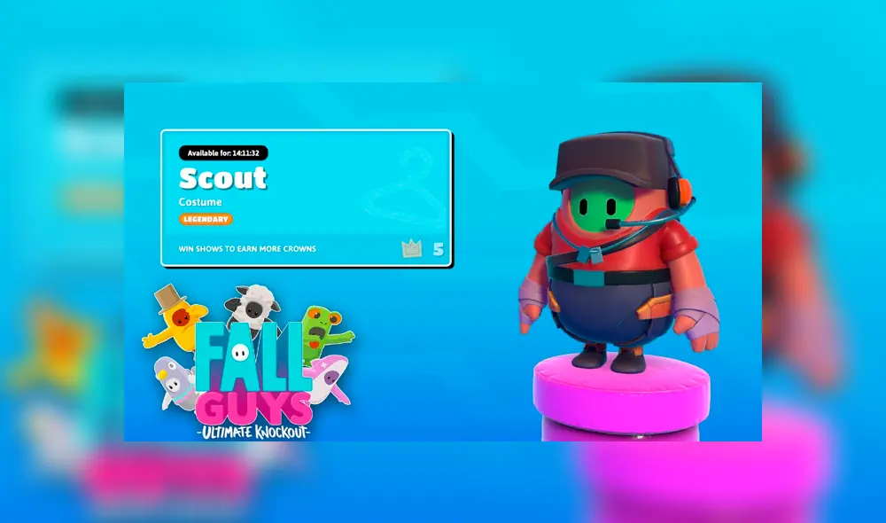 La skin de Scout se divide en dos partes y cada una cuesta cinco estrellas. Foto: Fall Guys.