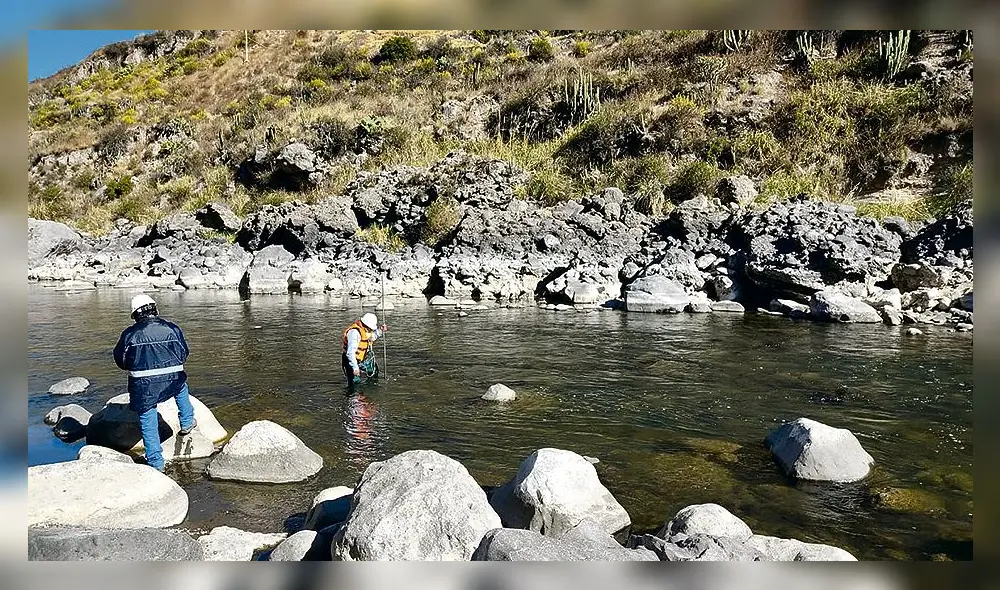alerta. El río Colca viene represándose debido a la caída de un alud a su cauce. alerta. El río Colca viene represándose debido a la caída de un alud a su cauce.