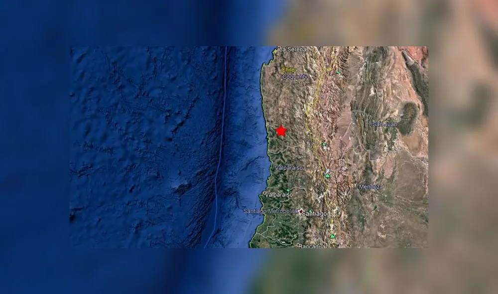 Sismo de 6,3 remece Chile. Foto: Captura