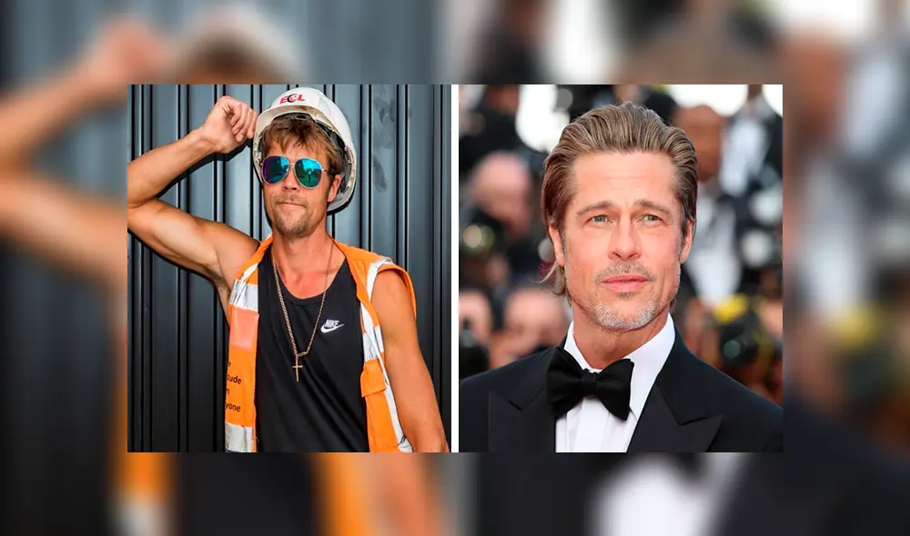 En Facebook, unas fotografías demostraron el parecido físico de un obrero de construcción con el actor Brad Pitt.