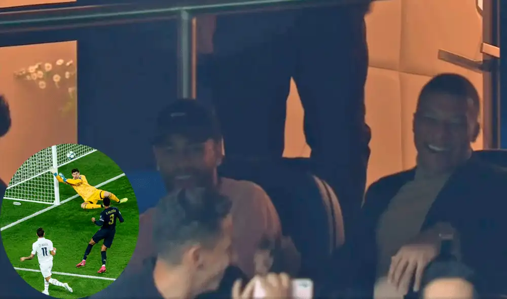Neymar y Mbappé festejaron en la tribuna tras el primer gol de Ángel Di María en la presente edición de la Champions League. | Foto: ESPN Neymar y Mbappé festejaron en la tribuna tras el primer gol de Ángel Di María en la presente edición de la Champions League. | Foto: ESPN