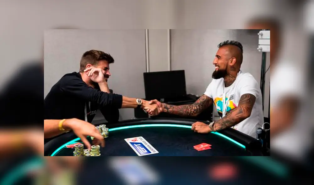 Gerard Piqué y Arturo Vidal, jugadores del Barcelona, disputaron una torneo de póker y ganaron fuerte suma de dinero.