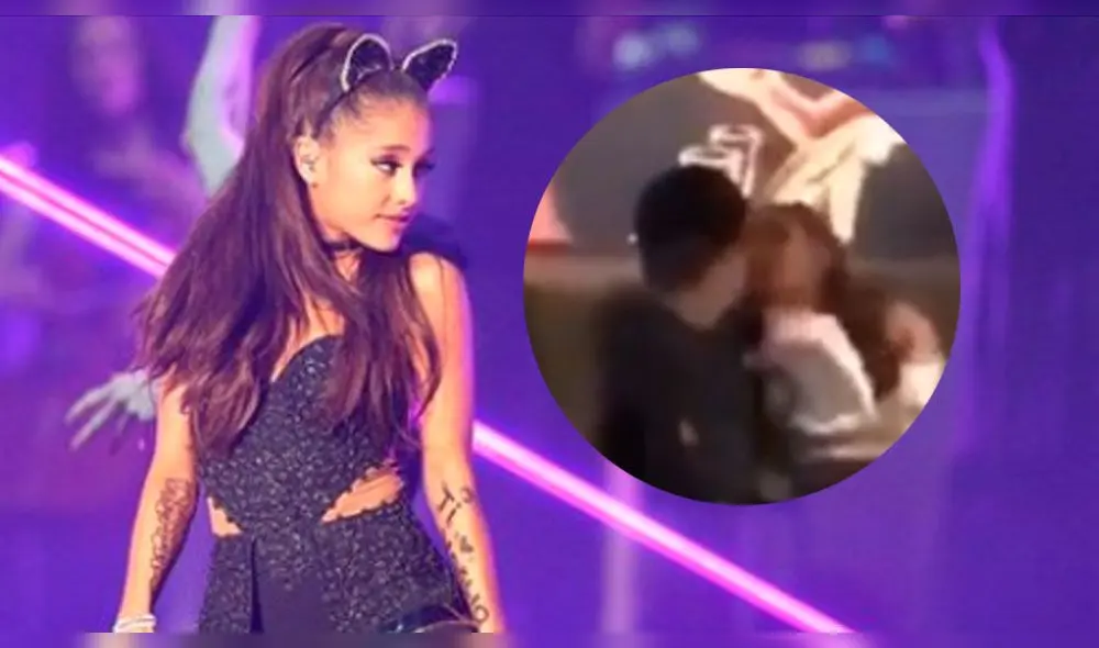 Ariana Grande es captada en comprometedora situación con misterioso hombre.