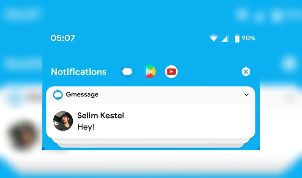 En el inicio del video se muestra un panel de notificaciones propuesto por Avdan.