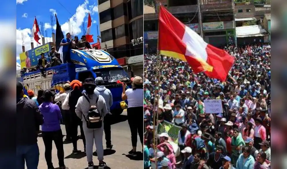 Ciudadanos de Apurímac exigen renuncia de Dina Boluarte. Foto: composición LR