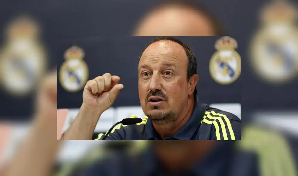 Rafa Benítez en una conferencia de prensa como DT del Real Madrid. Foto: Internet. Rafa Benítez en una conferencia de prensa como DT del Real Madrid. Foto: Internet.
