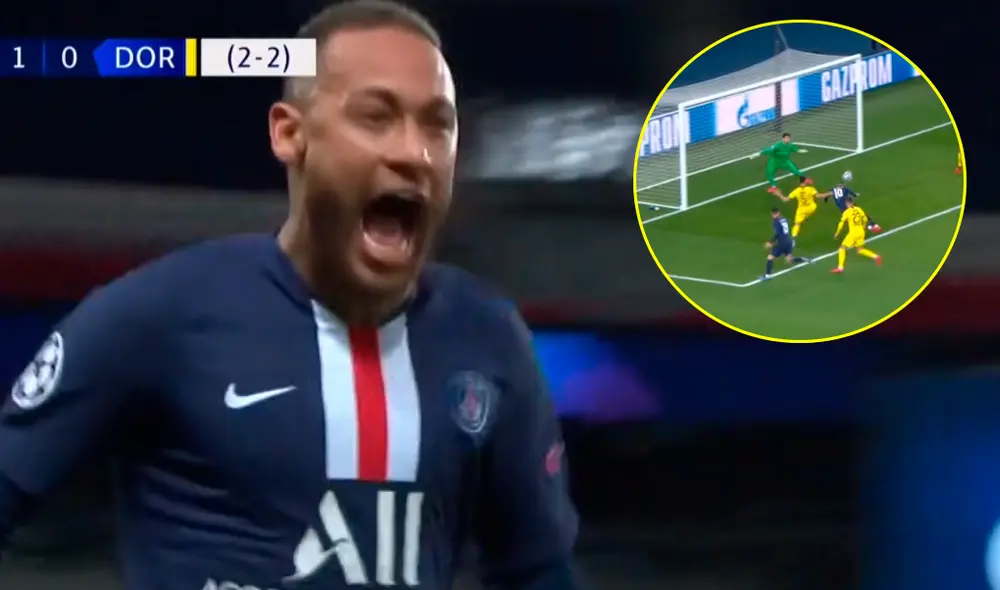 Neymar marcó el primer gol del PSG en el partido contra el Borussia Dortmund por la vuelta de los octavos de final de la Champions League. | Foto: Fox Sports Neymar marcó el primer gol del PSG en el partido contra el Borussia Dortmund por la vuelta de los octavos de final de la Champions League. | Foto: Fox Sports