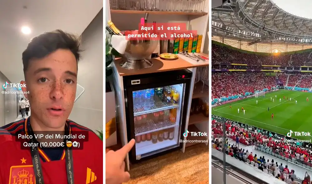 Pese a su elevado precio, el influencer de nacionalidad gozó de muchos servicios en compañía de sus amigos antes de un partido. Foto: composición LR/TikTok/@adricontreras4