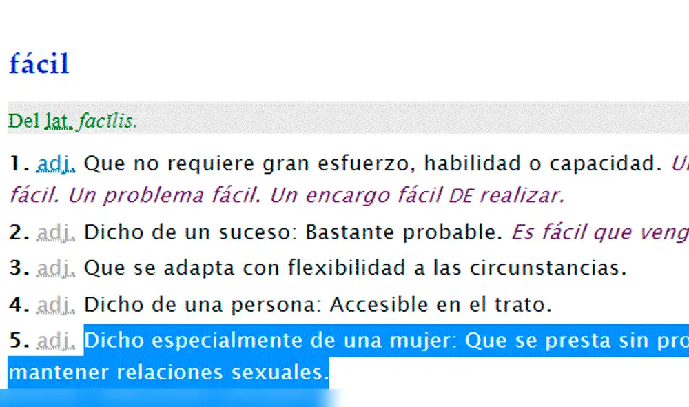 Definición machista de "fácil" en la RAE genera rechazo y la academia responde