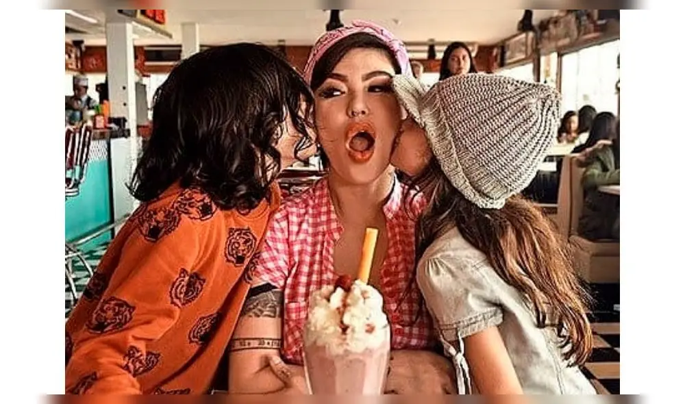 Angie Jibaja y sus hijos Foto: Instagram Angie Jibaja y sus hijos Foto: Instagram