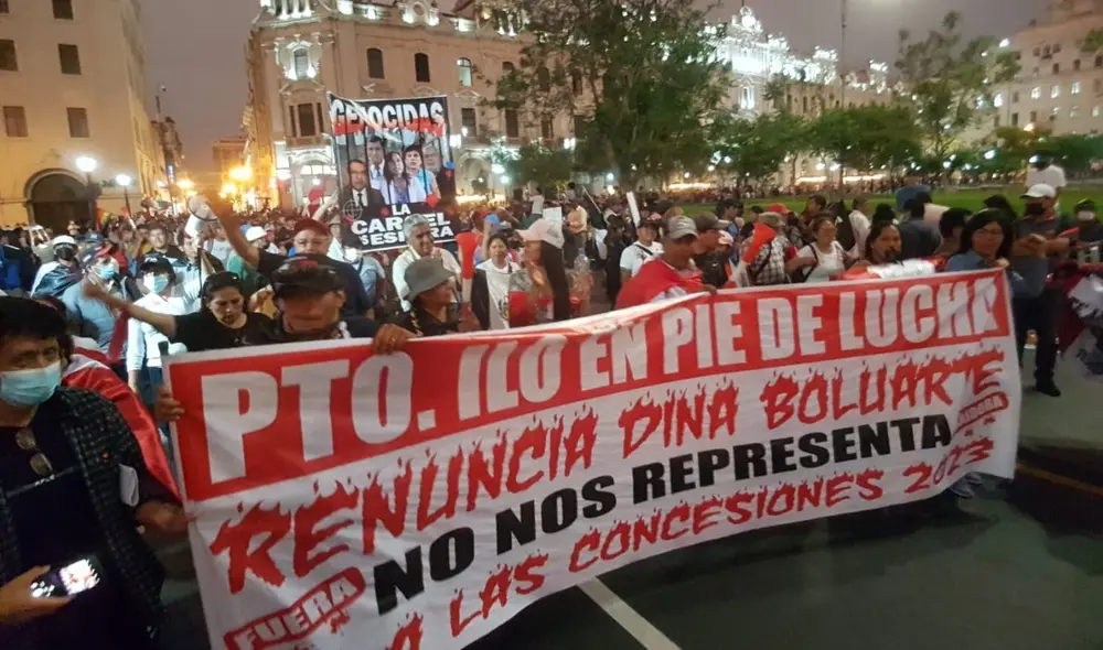 "Marcha de los 4 suyos" convocó a miles de personas de todo el país para este jueves 19 de mayo. Entre sus demandas están la renuncia de Dina Boluarte, la restitución de Pedro Castillo, y el adelanto de las elecciones. Foto: La República "Marcha de los 4 suyos" convocó a miles de personas de todo el país para este jueves 19 de mayo. Entre sus demandas están la renuncia de Dina Boluarte, la restitución de Pedro Castillo, y el adelanto de las elecciones. Foto: La República