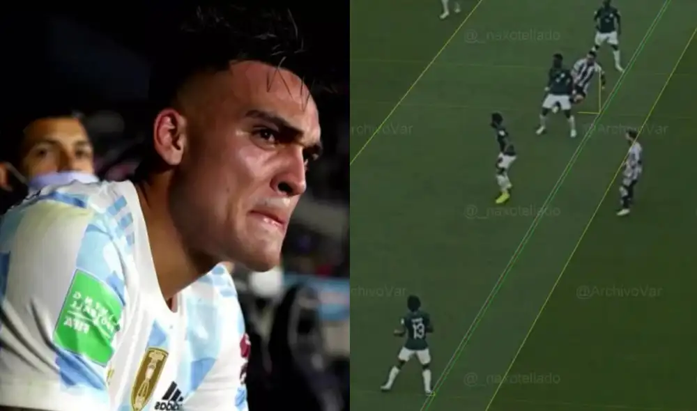 El gol anulado a Lautaro Martínez hubiese significado el 2-0 a favor de Argentina. Foto: composición LR/FIFA/Twitter