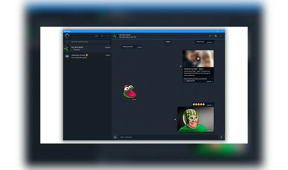 Obtén el tema oscuro en la aplicación de WhatsApp para escritorio.