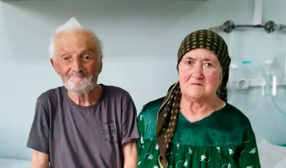 Alí Isparilov y su esposa Jadizhat contrajeron el coronavirus, pero juntos lograron vencerla. Foto: Captura / RT Alí Isparilov y su esposa Jadizhat contrajeron el coronavirus, pero juntos lograron vencerla. Foto: Captura / RT
