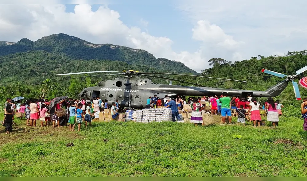Llegada de alimentos a Bagua. Llegada de alimentos a Bagua.