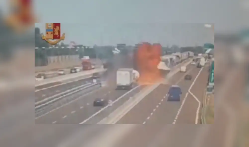 Italia: así fue la explosión del camión cargado de combustible en Bolonia
