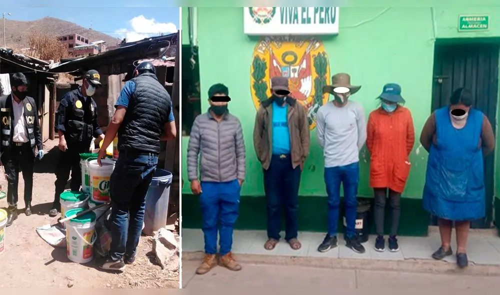 Policía intervenido inmueble donde elaboraban la miel adulterada. Foto: Policía.