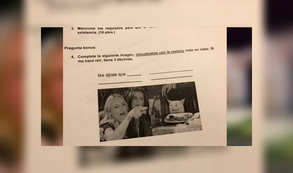 Vía Facebook. El docente aprovechó la popularidad del meme para ayudar a sus alumnos con el puntaje en uno de sus exámenes Vía Facebook. El docente aprovechó la popularidad del meme para ayudar a sus alumnos con el puntaje en uno de sus exámenes