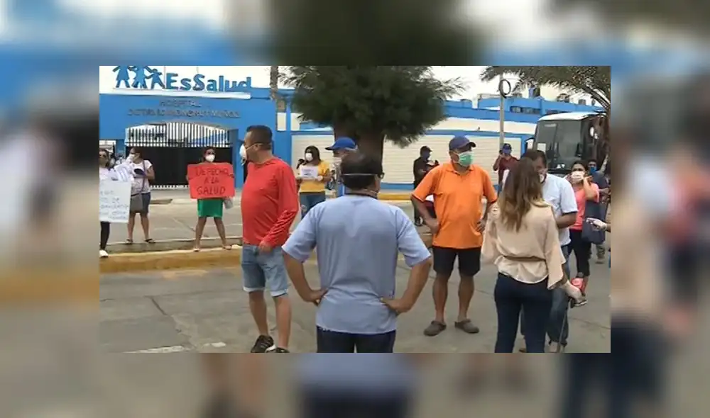 Vecinos esperan una respuesta del hospital, luego de reunión que sostuvieron con directora y la municipalidad. (Foto: Captura de video / Canal N)