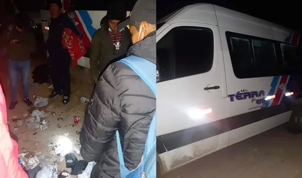 Comuneros ayudaron a los pasajeros que fueron atacados por delincuentes armados. Foto: Cortesía.