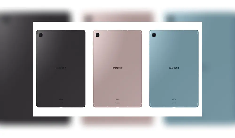 La Samsung Galaxy Tab S6 Lite estará disponible en color Chiffon Pink (rosa), Angora Blue (azul) y Oxford Grey (gris).