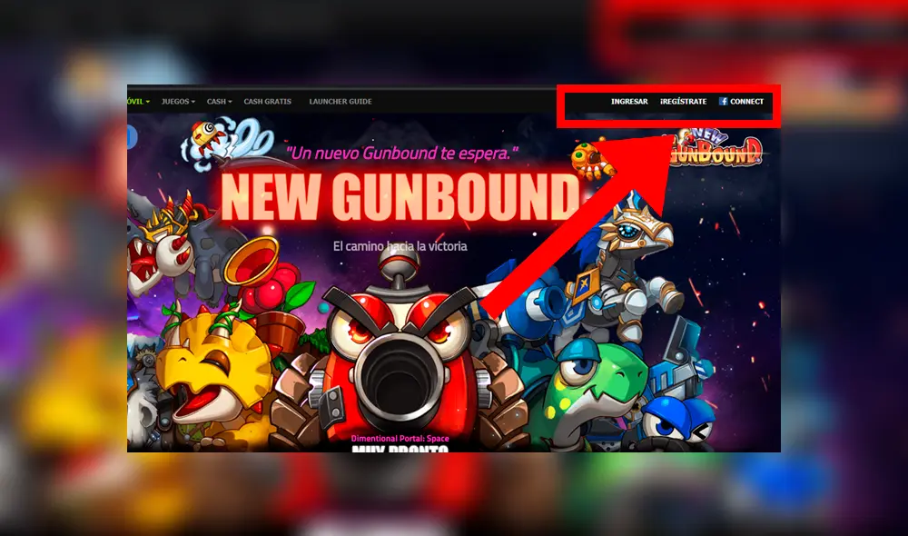 Ubica el enlace en la parte superior derecha del portal.