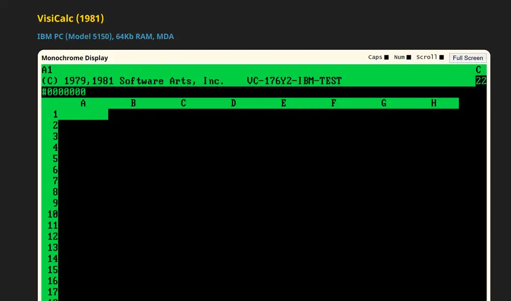 No necesita instalación. Tan solo unos clics y podrás experimentar por ti mismo cómo era tener una computadora en los ochentas y noventas con las primeras versiones de Windows. Foto: PCjs Machines