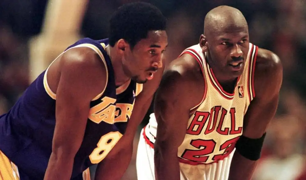 Michael Jordan y Kobe Bryant se enfrentaron por primera vez en 1997. Foto: NBA