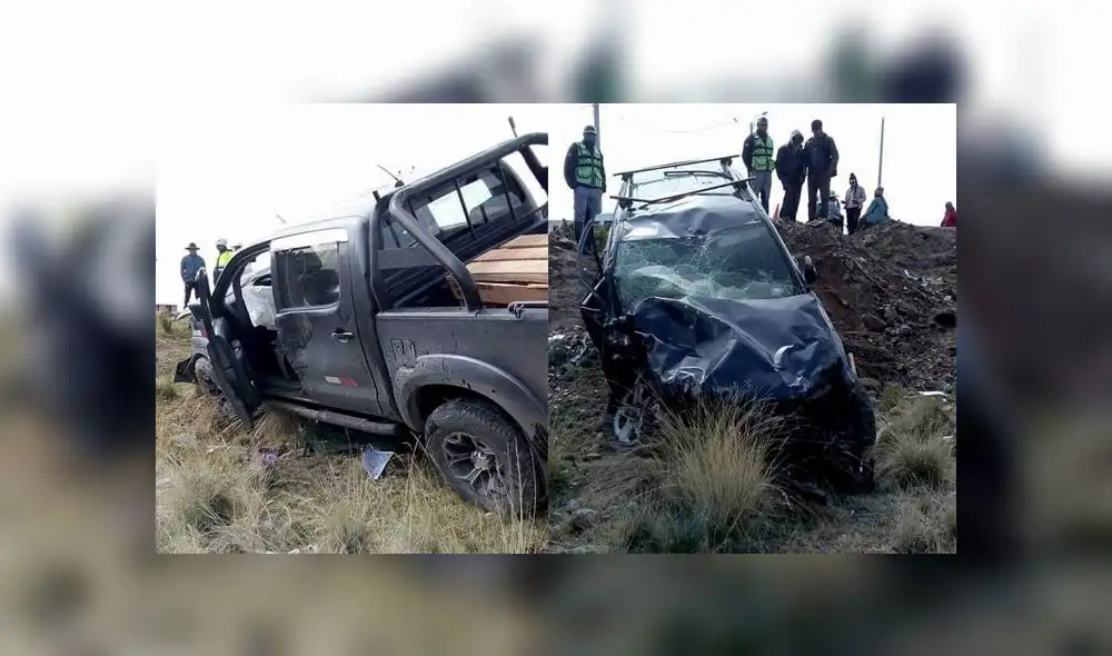 Cuatro heridos dejó choque de camionetas en carretera a Puno Cuatro heridos dejó choque de camionetas en carretera a Puno