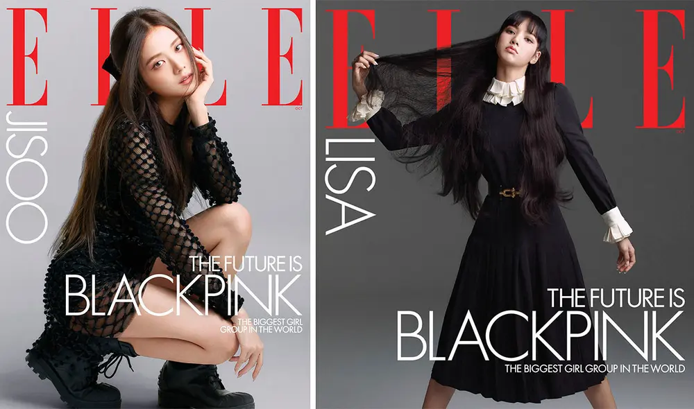 Jisoo y Lisa de BLACKPINK en revista estadounidense. Créditos ELLE US.