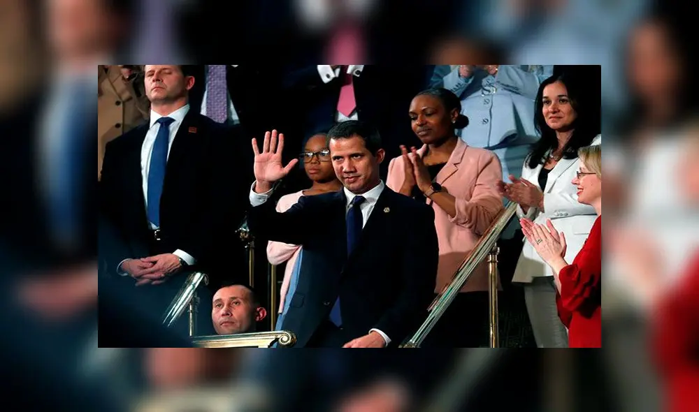 Juan Guaidó estuvo presente en el Congreso y allí fue aplaudido tanto por el Partido Republicano como por el Partido Demócrata de Estados Unidos. Foto: EFE