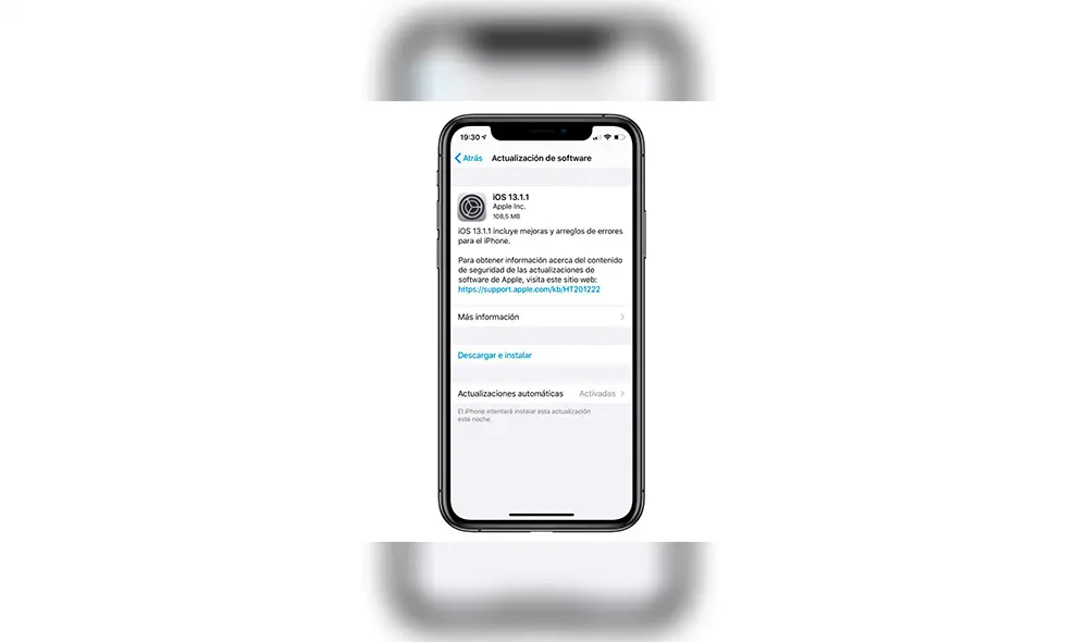 Apple presenta actualización a iOS 13.1.1.
