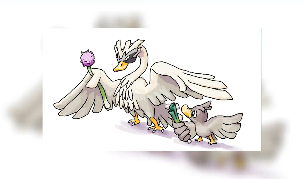 Madaamu y Farfetch'd, fan art.