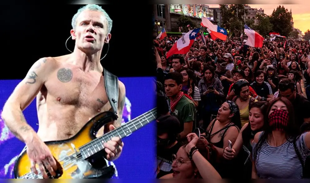 Flea se manifiesta y envía apoyo a chilenos tras protestas Flea se manifiesta y envía apoyo a chilenos tras protestas